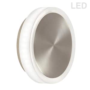 Dainolite Lighting DLSLW7700-WBM-SC Wall Lamp White Black Marble Glass Satin Chrome Finish