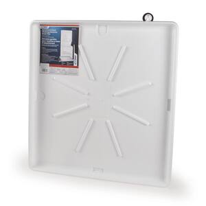 28 in. x 30 in. Washing Machine Drain Pan Stackable with PVC Fitting