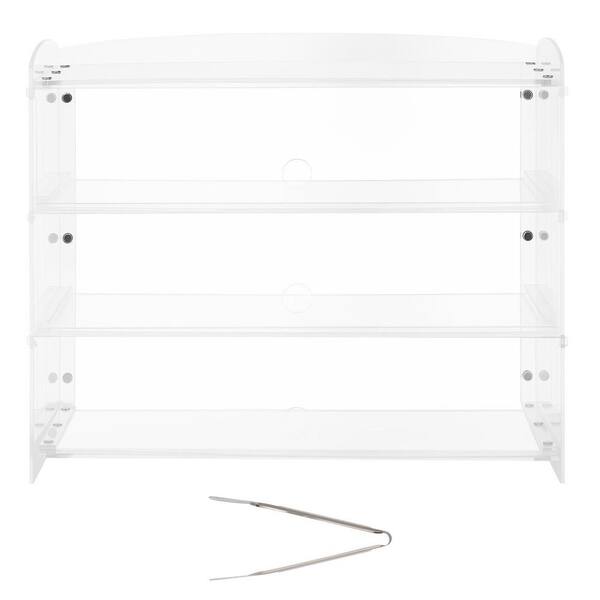 Bakery Display Case, 3-Tier Commercial Countertop Pastry Display Case, Clear Acrylic Bread Box, 19 x 9.1 x 15 in.