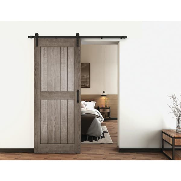  JUBEST 6FT Sliding Barn Door Track Kit, Aluminium Box Rail Wall  Mounted Hidden Barn Door Hardware Kit, for Various Modern Doors, Easy to  Install, Low Clearance : Tools & Home Improvement