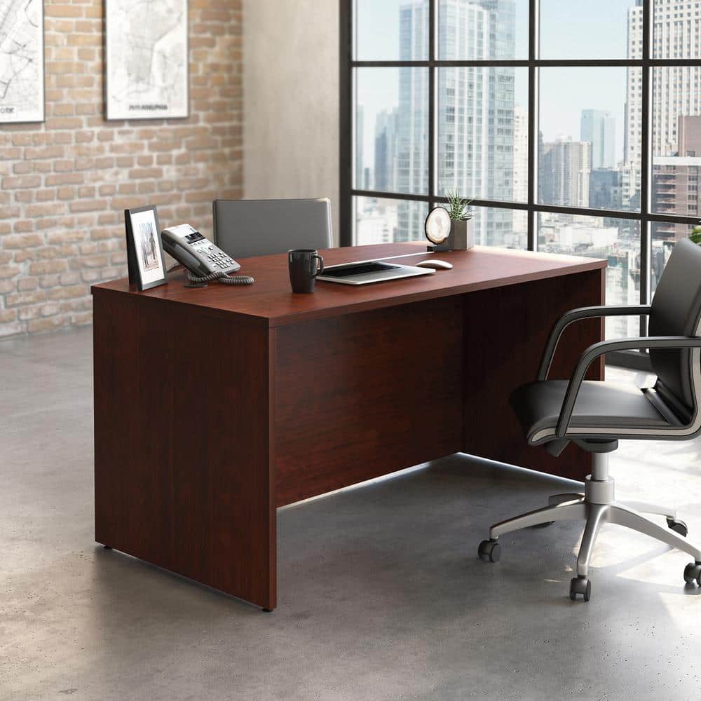 Elevated Classic Cherry 60" Executive Bowfront Desk