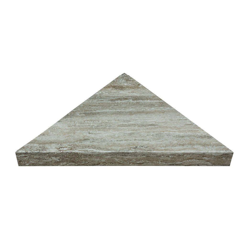 Grecian Earth Vinyl Waterproof Corner Shower Bench