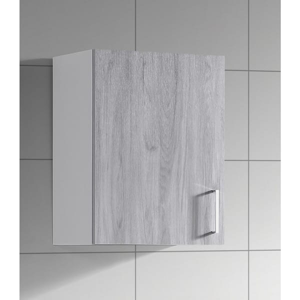 Garrido Bros. and Co. San Juan Vintage Brown PVC Slab Door Stock Assembled Wall Kitchen Cabinet Left 18 in. W x 12 in. D