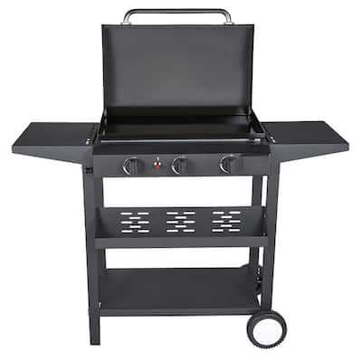 Blackstone 22 in. 2 burner W Steel Nonstick Surface Tabletop Griddle  8023375 - The Home Depot