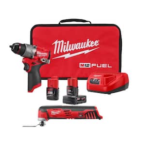 M12 FUEL 12-Volt Lithium-Ion Brushless Cordless 1/2 in. Drill Driver Kit with M12 Multi-Tool