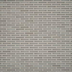 Take Home Tile Sample - Dove Gray Brick 4 in. x 4 in. Glossy Ceramic Mosaic Tile
