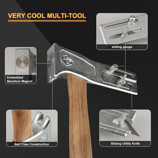xinyoec Magnetic Roofing Hammer, Multifunctional Magnet Roofing
