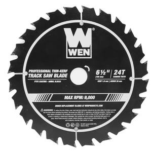 6.5 in. 24-Tooth Carbide-Tipped Thin-Kerf Professional Track Saw Blade with PTFE Coating