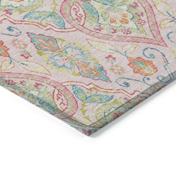 Chantille Machine Washable Indoor/Outdoor Abstract ACN2207 Pink 10 ft. x 14 ft. Area Rug