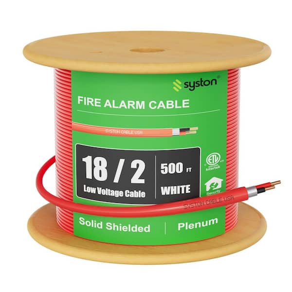 Syston Cable Technology 1000 ft. 18/2 Red FPLP Plenum Rated