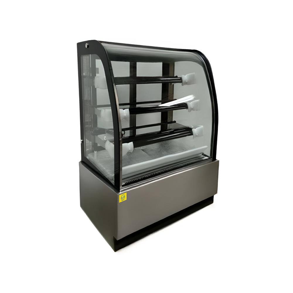 36 in. W 12.3 Cu. ft. Commercial NSF Refrigerated bakery refrigerator case EL3C in Black