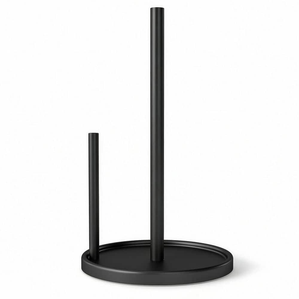 Freestanding Matte Black Paper Towel Holder with Weighted Base and Anti-Slip Pads, 1 Piece price history on PriceWatchPro