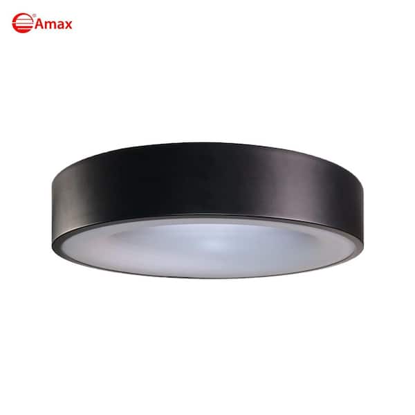 Bromi Design Lynch 15.75 in. 3-Light Black Flush Mount