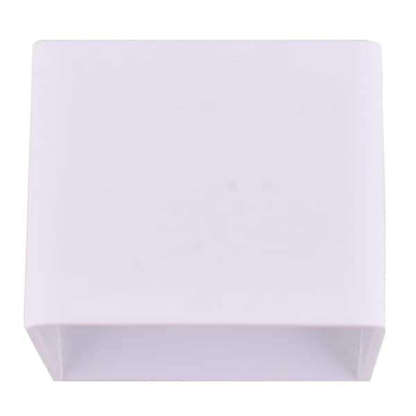 CANYON HOME 2-Piece Pack 1-Light White LED Wall Sconce