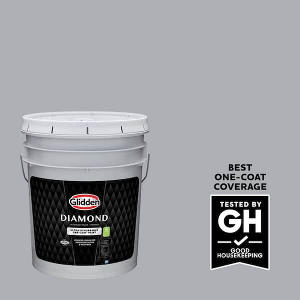 Glidden Diamond 5 gal. PPG1013-4 Silver Charm Semi-Gloss Interior Paint