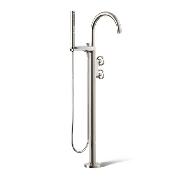KOHLER Components Single-Handle Freestanding Tub Faucet with Handheld Shower Head in. Vibrant Polished Nickel
