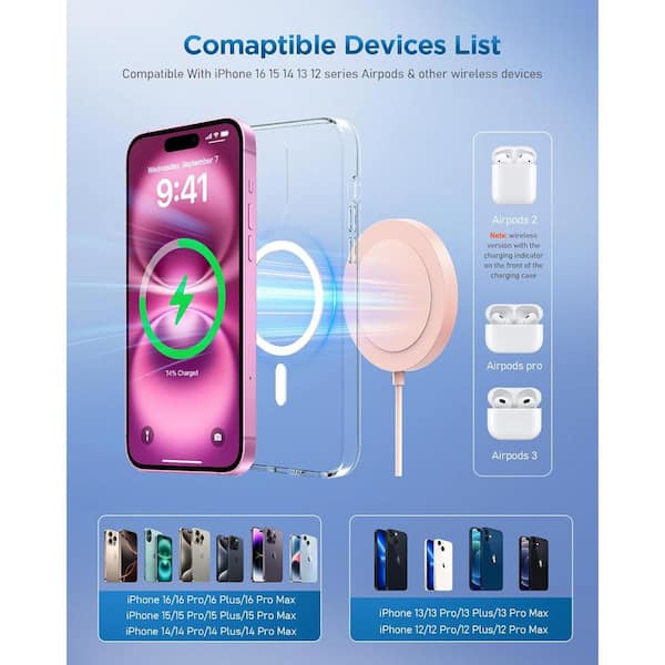 Vrbgify Magnetic Wireless iPhone Charger: Mag-Safe Charging Vrbgify Magnetic Wireless iPhone Charger: Mag-Safe Charging