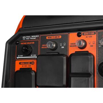 WEN 6800-Watt Dual Fuel 120V/240V Electric Start Gas-Powered Portable Inverter Generator, CO Alarm & Electric Vehicle Backup DF680iX