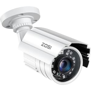 80 ft. Wired 2MP Outdoor Bullet Security Camera Compatible with 4-In-1 HD-CVI/TVI/AHD/960H Analog CVBS IR Night Vision
