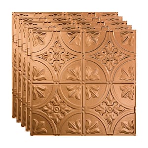 Traditional #2 2 ft. x 2 ft. Polished Copper Lay-In Vinyl Ceiling Tile ( 20 sq.ft. )