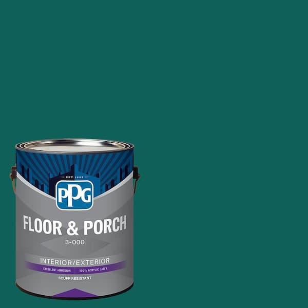 1 gal. PPG1142-7 Empress Teal Satin Interior/Exterior Floor and Porch Paint