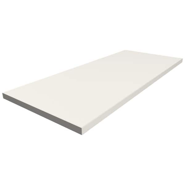 2 Wood Shelf White Laminated 11.8 in. D x 23.63 in. L with 4 Heavy Duty Metal Shelf Bracket 8 in. Kit