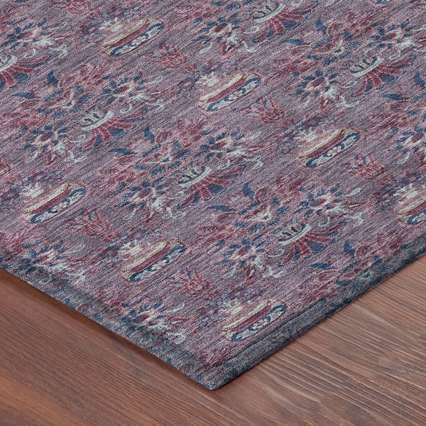 Chantille Machine Washable Indoor/Outdoor Abstract ACN2682 Plum 3 ft. x 4 ft. Area Rug