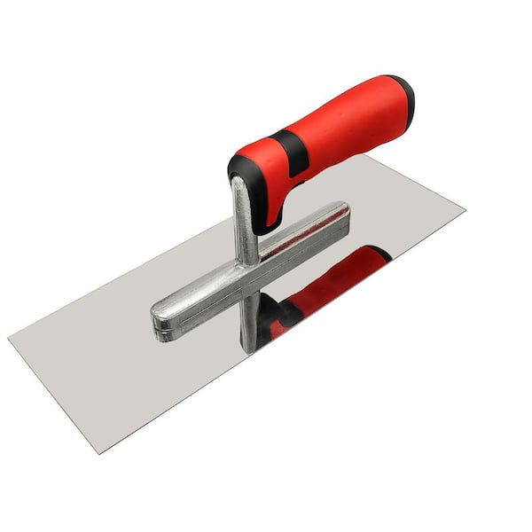 11 in. x 4 in. Stainless Steel Flat Finishing Trowel, for Concrete, Cement, Drywall, Plastering and Tile (1-Pack)
