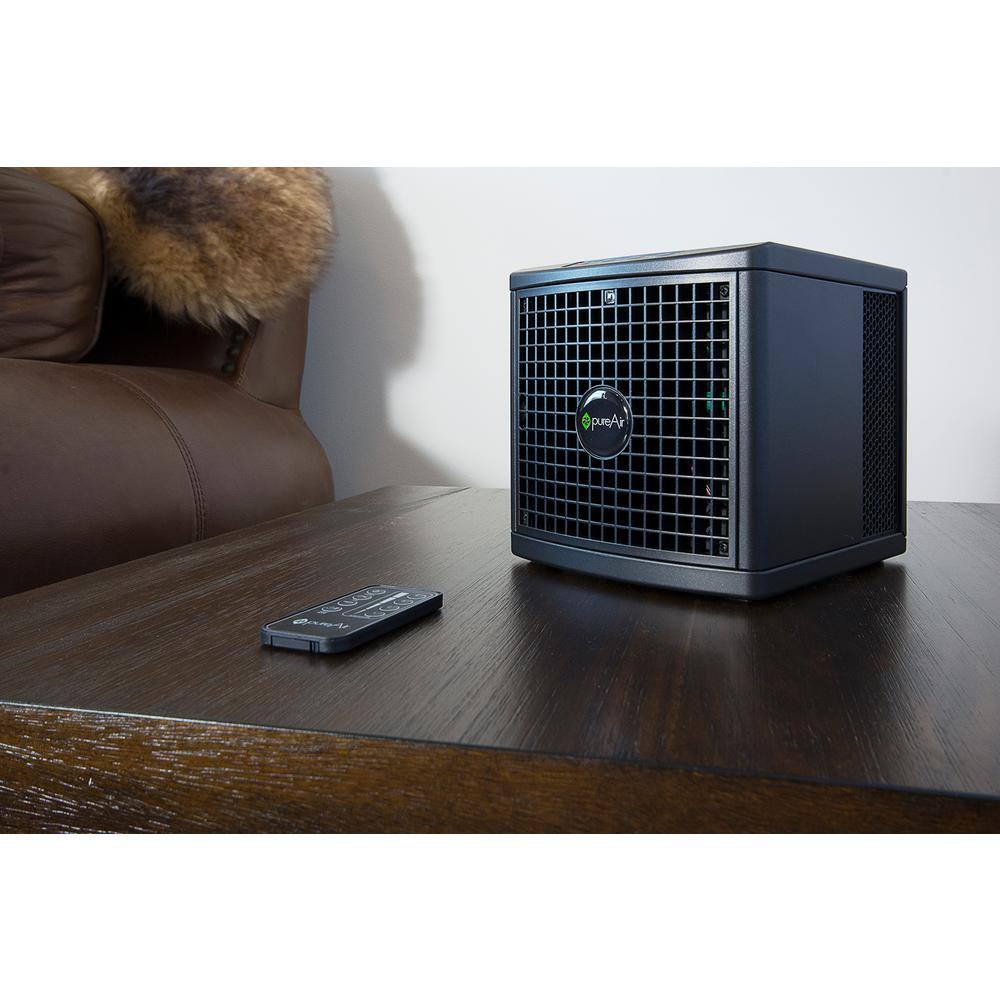 Black Table-Top Ionic HEPA Air Purifier with Remote