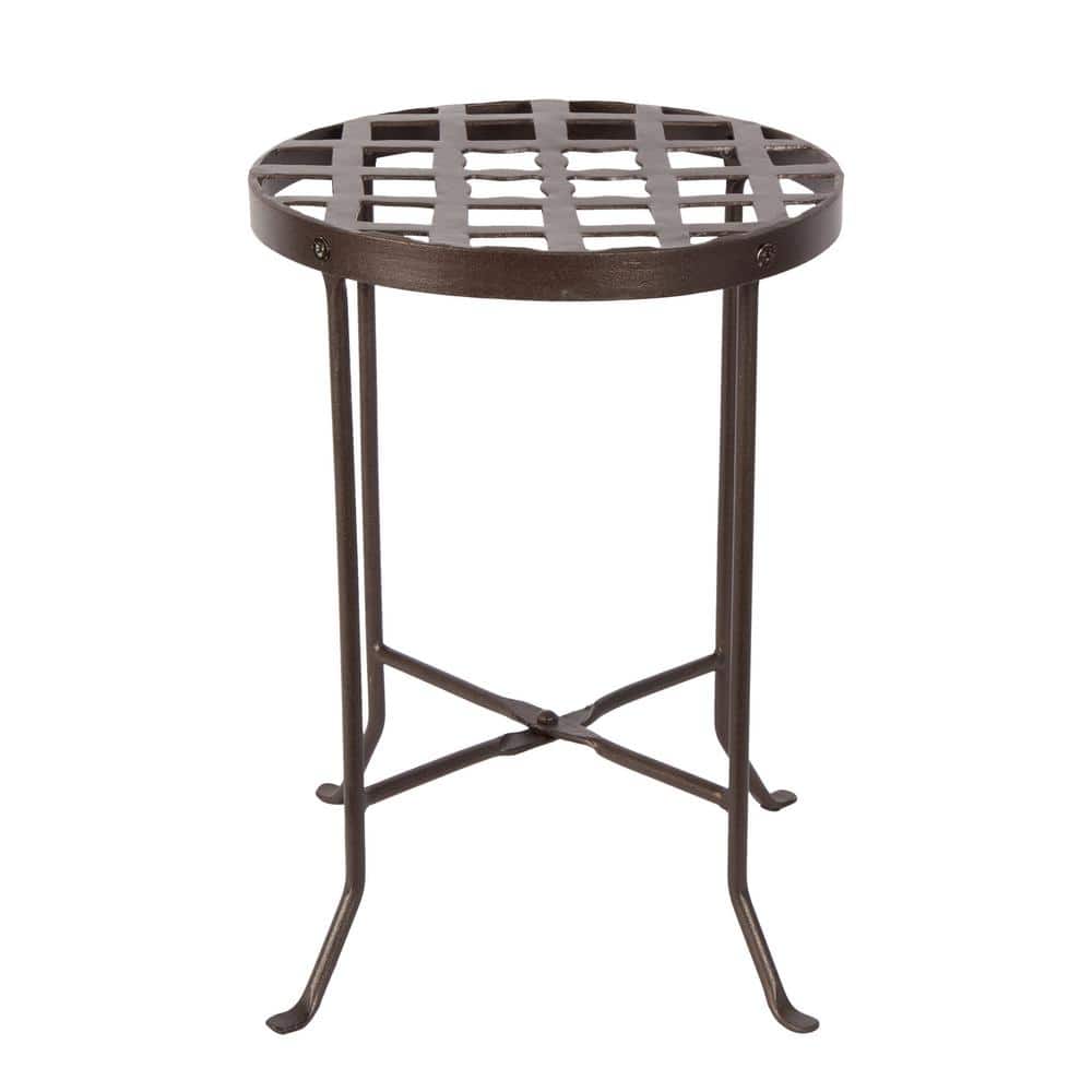 Medium Roman Bronze Wrought Iron Plant Stand