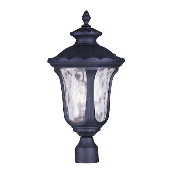 Livex Lighting Oxford 3 Light Black Outdoor Post Top Lantern