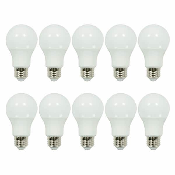 10-Pack 1500 Lumen LED A19 Bulb 100W Equivalent E26 3000K