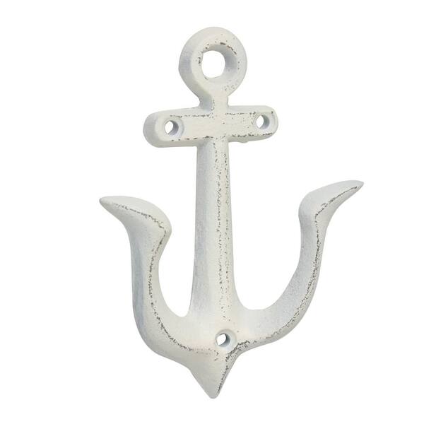 2 Cast Iron Nautical Ship Anchor Towel Hat Hook Key Rack Ships Coat Hooks 