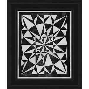 Flor de Pascua - Beautiful by M.C. Escher Gallery Black Framed Abstract Oil Painting Art Print 10.5 in. x 12.5 in.