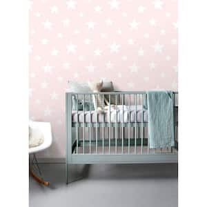 Pink Amira Stars Matte Paper Non-Pasted Wallpaper Roll