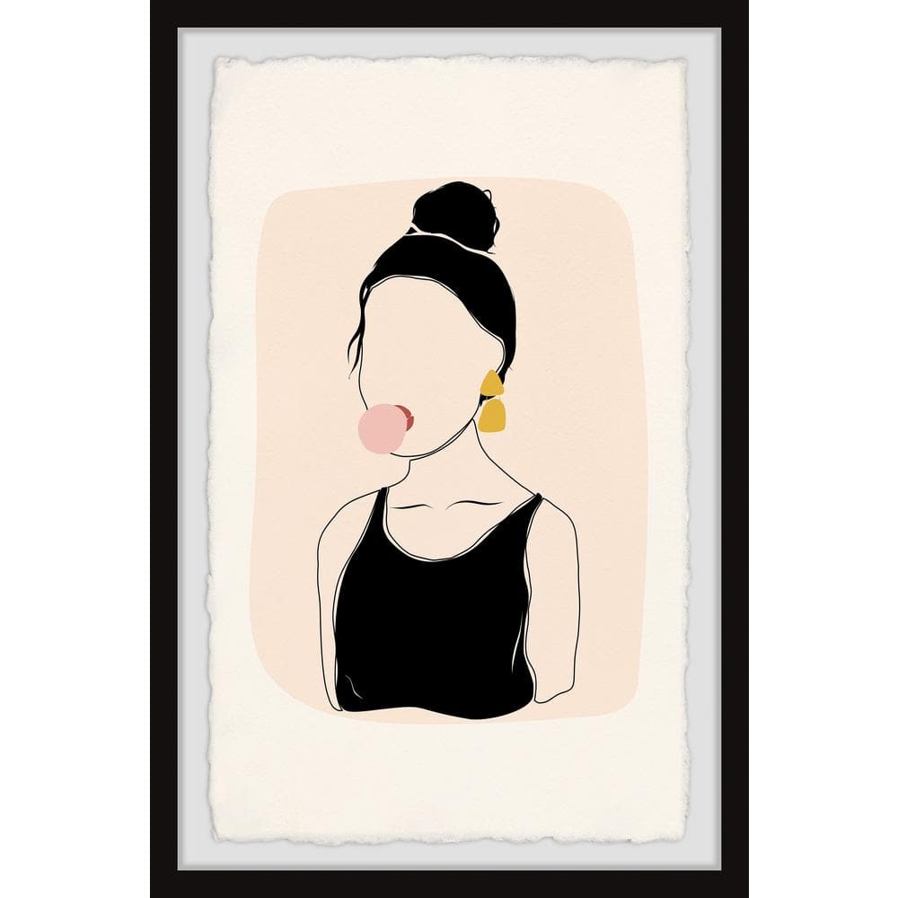 Perfect Hair Bun by Marmont Hill Framed People Art Print 18 in. x 12 in.