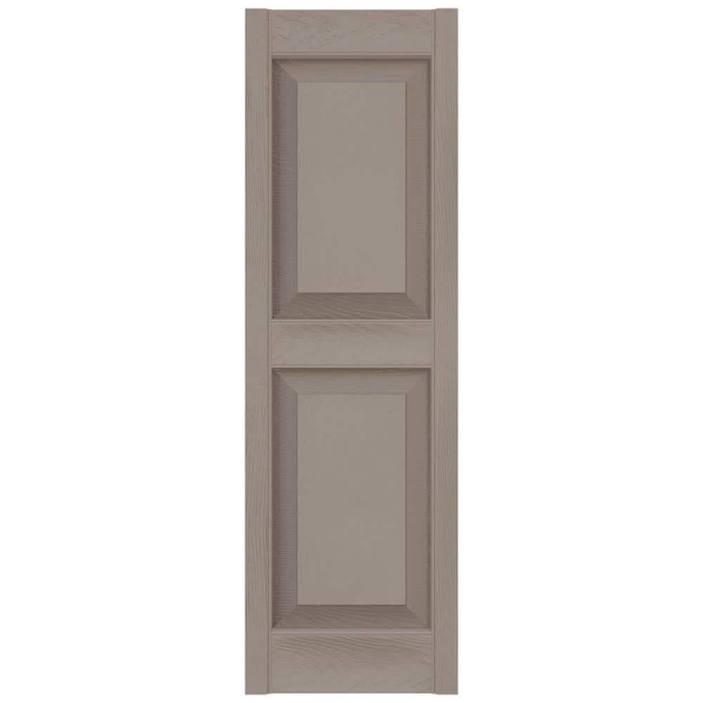 Clay Vinyl Raised Panel Shutters 14.75"W x 37"H