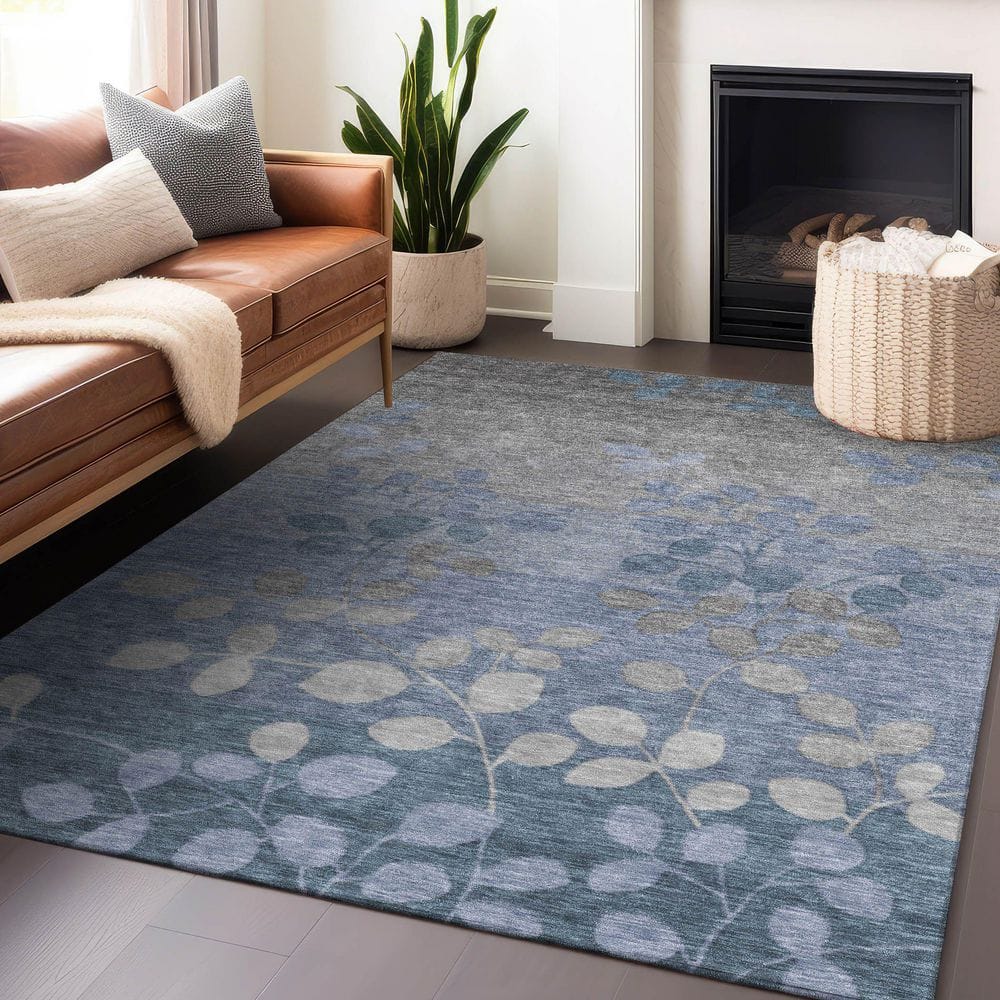 Chantille Machine Washable Indoor/Outdoor Abstract ACN1900 Denim 8 ft. x 10 ft. Accent Rug price history on PriceWatchPro