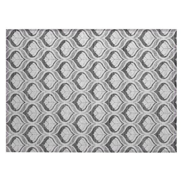 Chantille Machine Washable Indoor/Outdoor Abstract ACN2379 Charcoal 2 ft. x 3 ft. Accent Rug