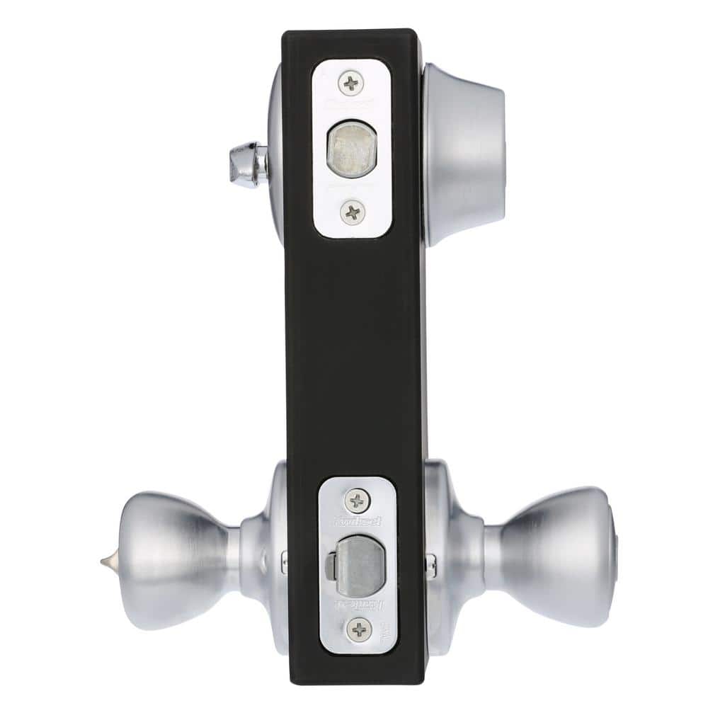 Tylo Satin Chrome Single Cylinder Entry Door Knob and Deadbolt