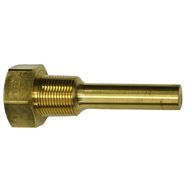 Palmer Instruments 3/4 in. - 14 NPT External Threads Cast Brass Thermowell