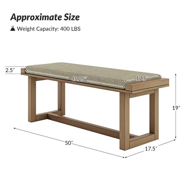 JAYDEN CREATION Ester Natural Contemporary Solid Wood Frame Dining