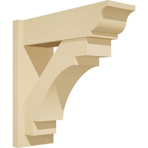 Ekena Millwork Merced 7 in. W x 20 in. H x 20 in. D Signature Urethane Polyurethane Outlooker with Traditional Ends