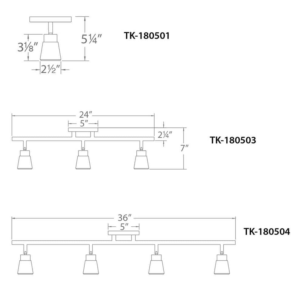 Solo 24" White Aluminum 3-Light LED Fixed Rail with Dimmable Heads