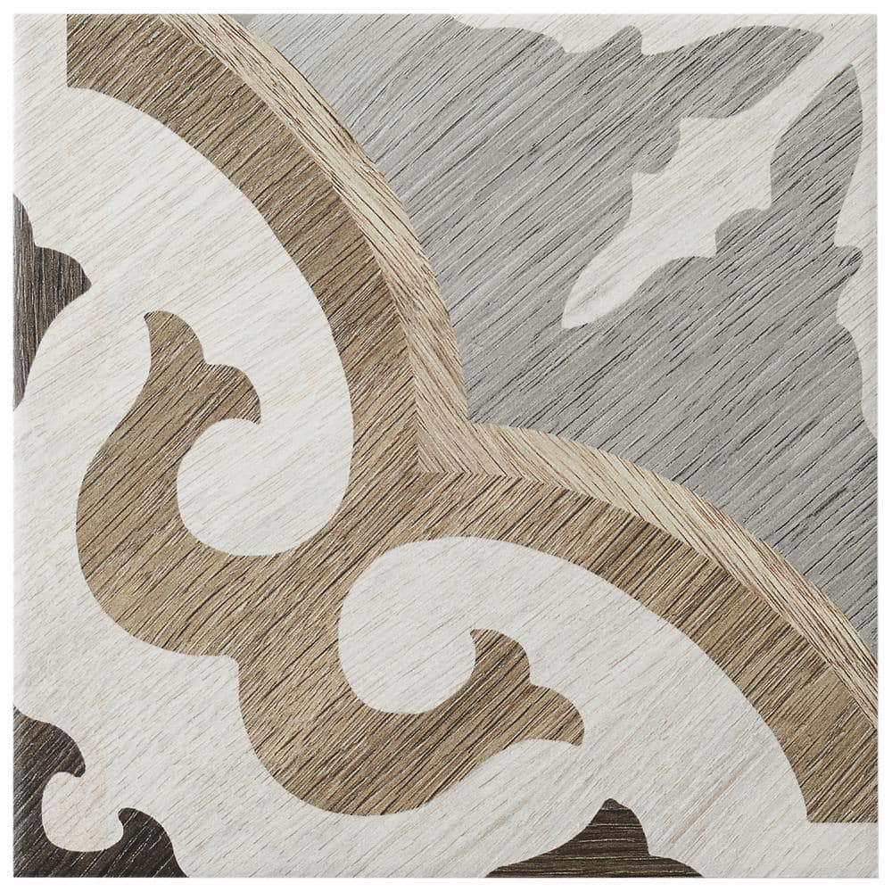 Ventura Briar 8" x 8" Multicolor Matte Porcelain Tile