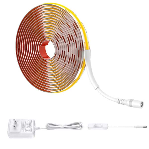 BIBIVIS 6.6 ft. Flexible LED Strip with 640 Beads, 1100 Lumens, 3000K Warm White for Kitchen Cabinets, Monitor Backs and Shelves