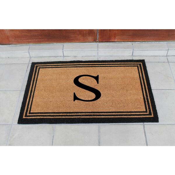 A1hc Rubber and Coir, 24 x 39 Heavy Duty Outdoor Monogrammed Doormat - Monogrammed E