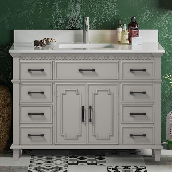 Comfystyle Solid-Wood 36 in. W x 22 in. H x 38 in. D Bath Vanity