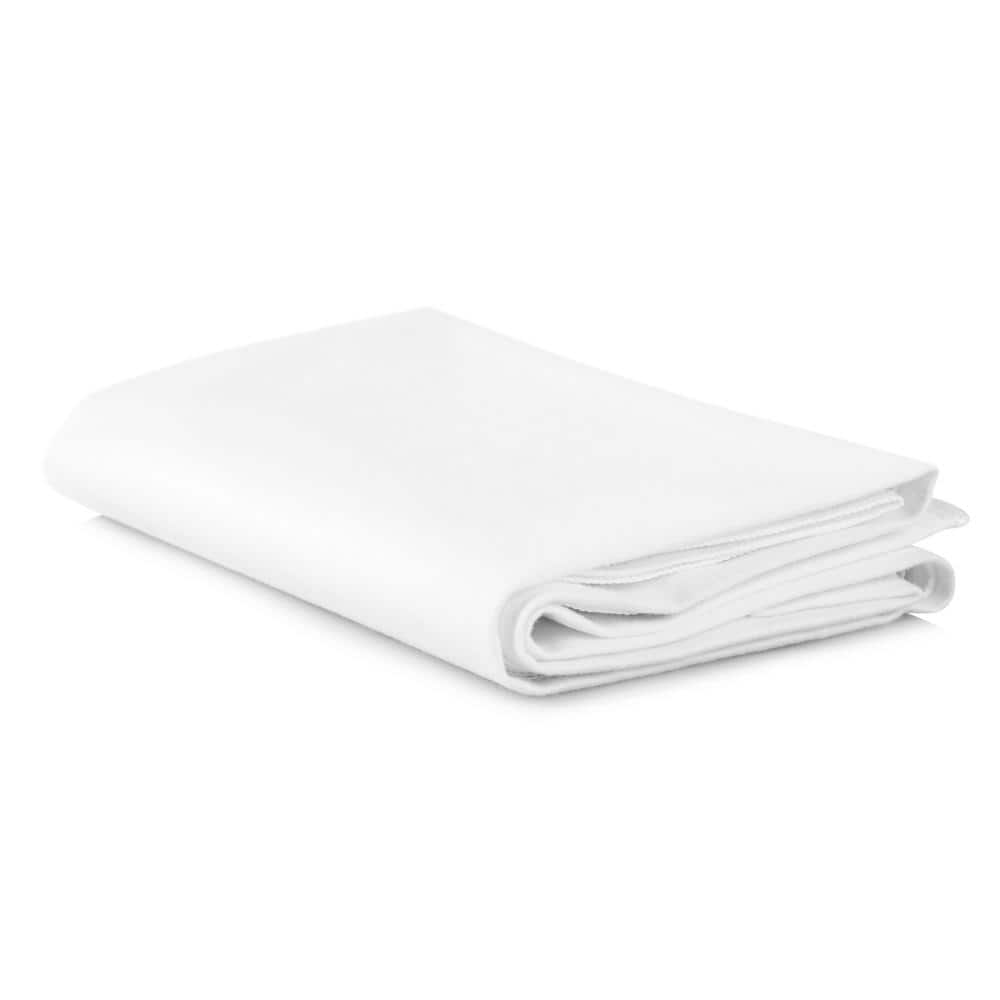 Protective Flannel & Rubber Sheet - White