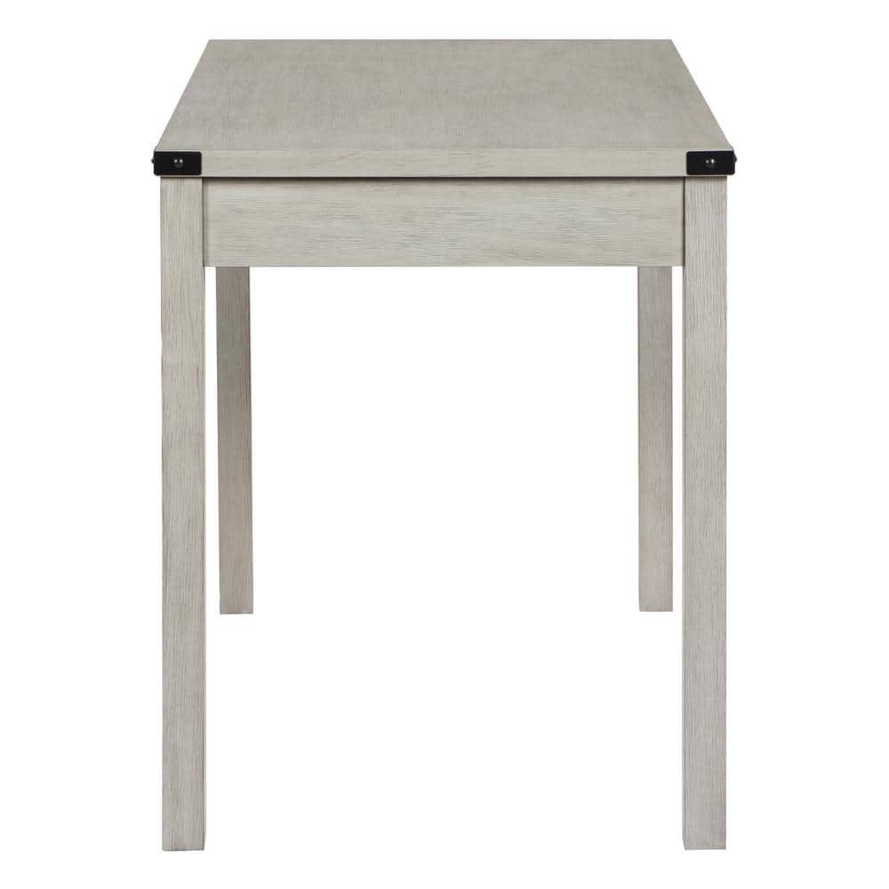 Champagne Oak Wood Writing Desk with Drawer and Keyboard Tray